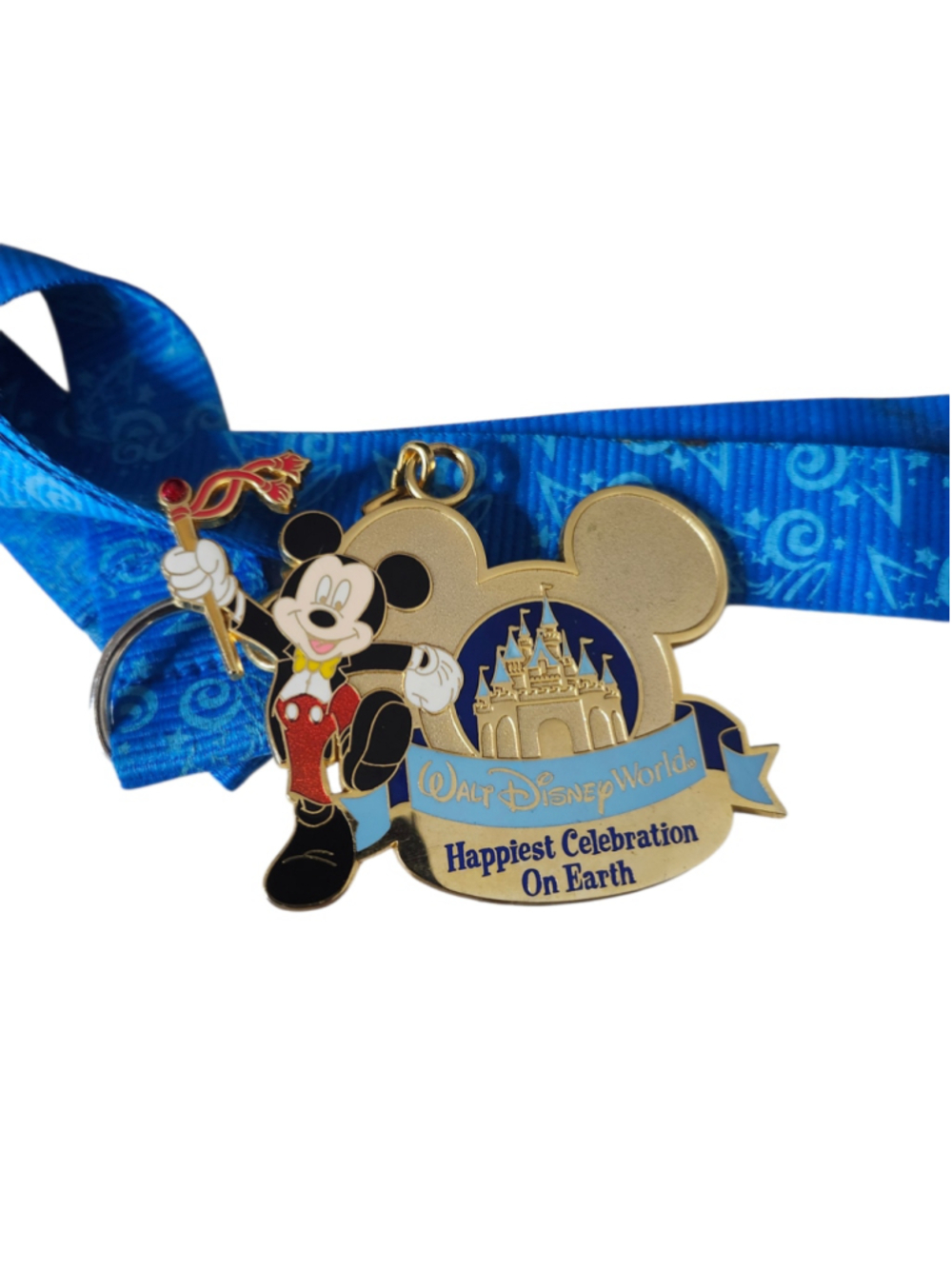 Vintage 2005 Disney World Happiest Celebration On Earth Lanyard Medal Mickey Mou